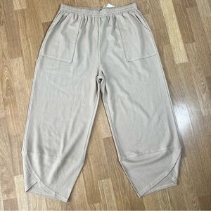 Wide Leg Tan Pants Palazzo Harem